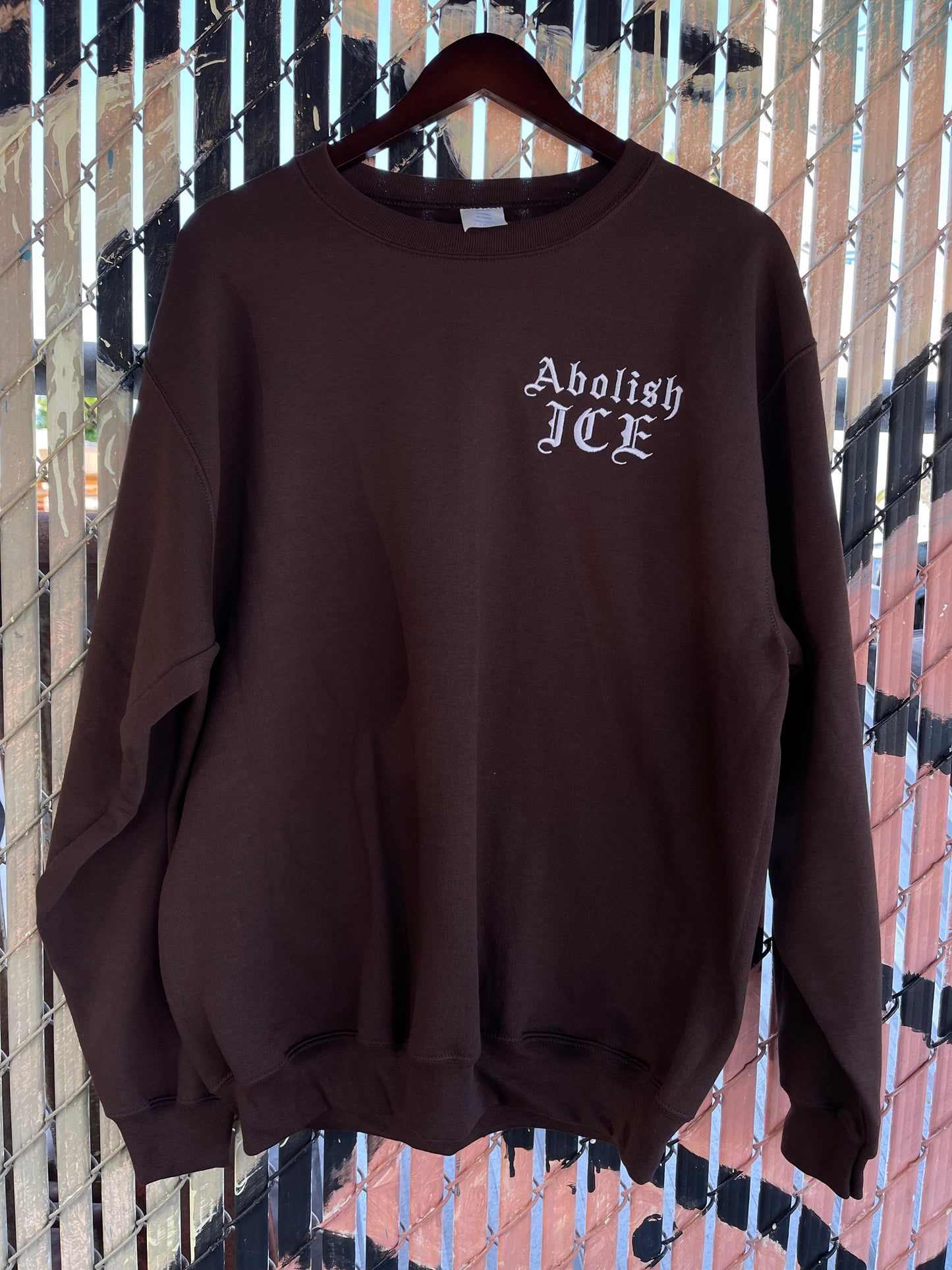 Abolish ICE Crewneck Old English